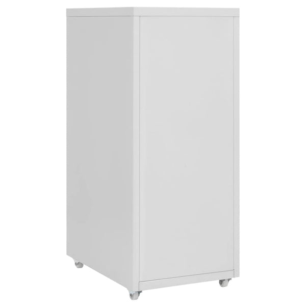 vidaXL Caisson à tiroirs roulant gris 28x41x69 cm Métal