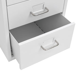 vidaXL Caisson à tiroirs roulant gris 28x41x69 cm Métal