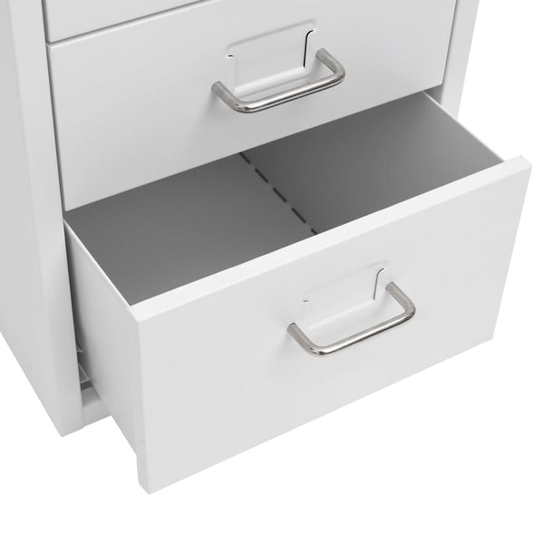 vidaXL Caisson à tiroirs roulant gris 28x41x69 cm Métal