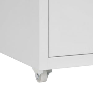 vidaXL Caisson à tiroirs roulant gris 28x41x69 cm Métal