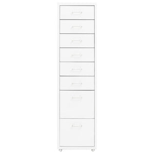 Rollbarer Aktenschrank Weiß Metall