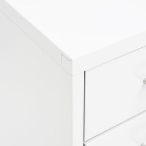 Rollbarer Aktenschrank Weiß Metall