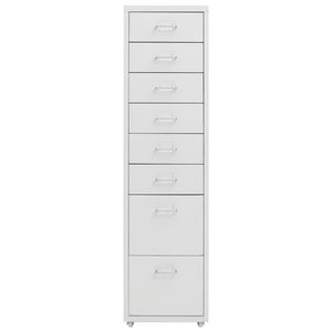 Rollbarer Aktenschrank Grau Metall