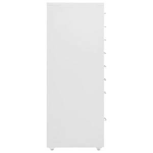Rollbarer Aktenschrank Grau Metall