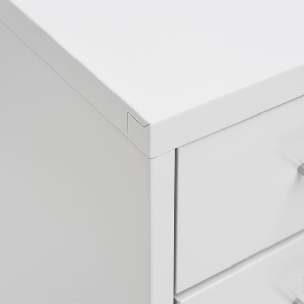 Rollbarer Aktenschrank Grau Metall