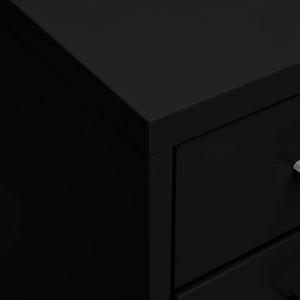 Rollbarer Aktenschrank Schwarz, Metall