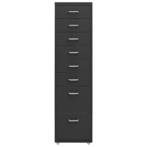 Rollbarer Aktenschrank Anthrazit Metall
