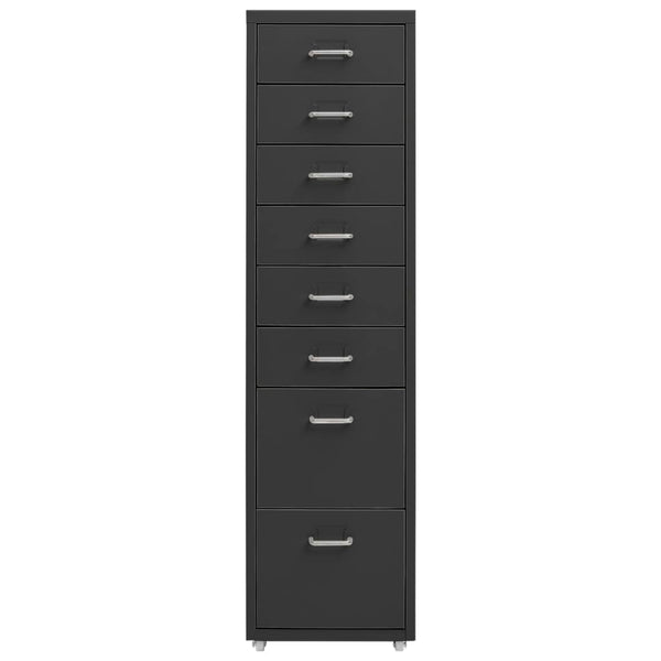 Rollbarer Aktenschrank Anthrazit Metall