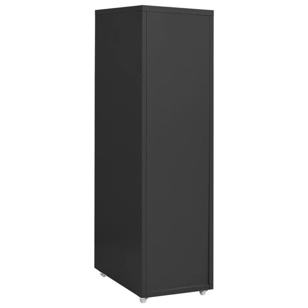 Rollbarer Aktenschrank Anthrazit Metall
