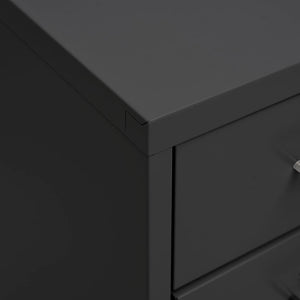 Rollbarer Aktenschrank Anthrazit Metall