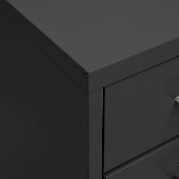 Rollbarer Aktenschrank Anthrazit Metall
