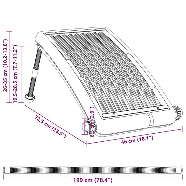 Pool Solar Panel Heater 72.5x46cm