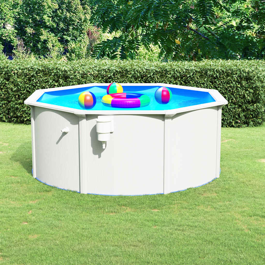 Stahlwandpool 300x120 cm - Weiß