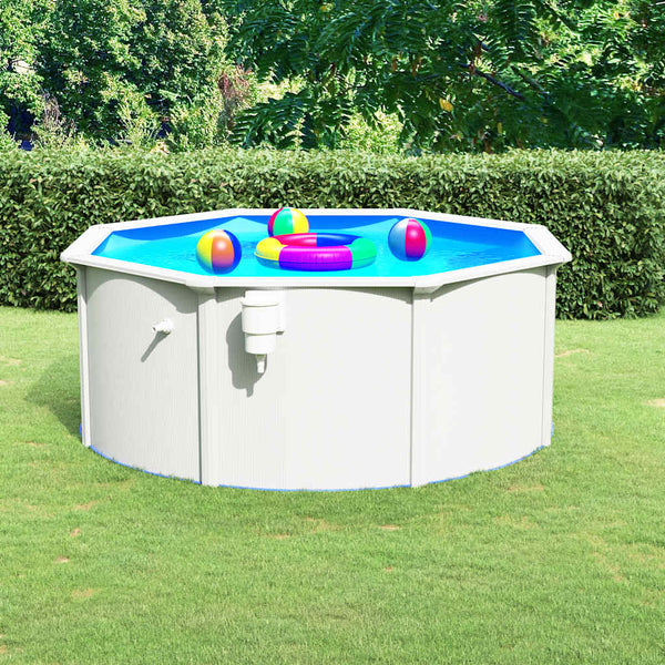 Stahlwandpool 300x120 cm - Weiß