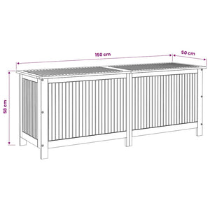 Garten-Aufbewahrungsbox 150x50x58 cm Massivholz Akazie