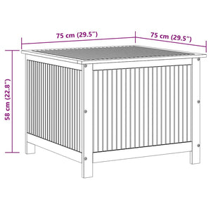 Garten-Aufbewahrungsbox 75x75x58 cm Massivholz Akazie