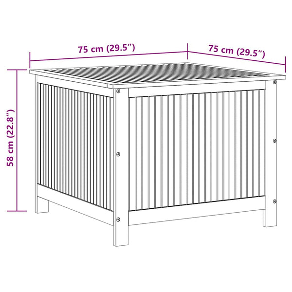 Garten-Aufbewahrungsbox 75x75x58 cm Massivholz Akazie