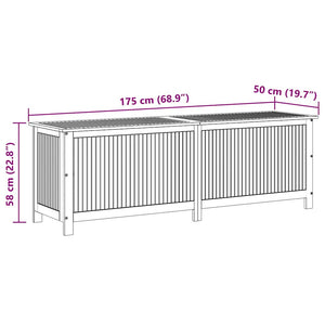 Garten-Aufbewahrungsbox 175x50x58 cm Massivholz Akazie