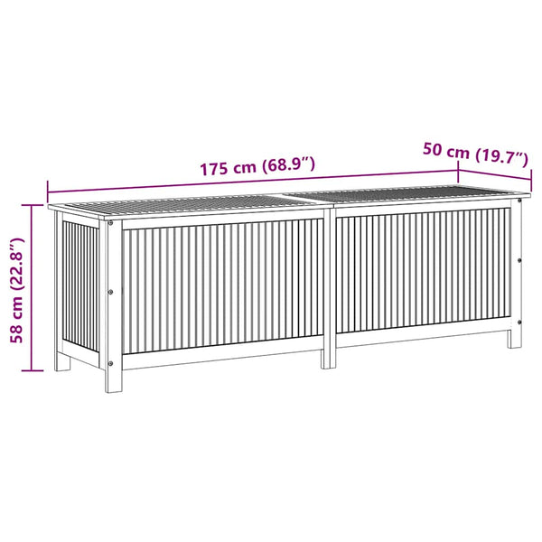 Garten-Aufbewahrungsbox 175x50x58 cm Massivholz Akazie
