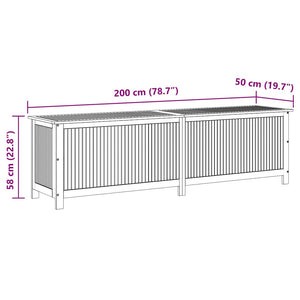 Garten-Aufbewahrungsbox 200x50x58 cm Massivholz Akazie