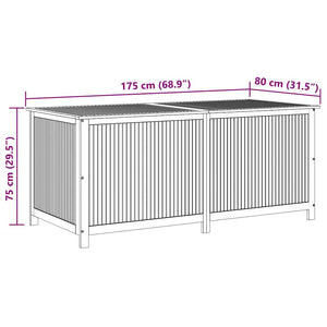 Garten-Aufbewahrungsbox 175x80x75 cm Massivholz Akazie