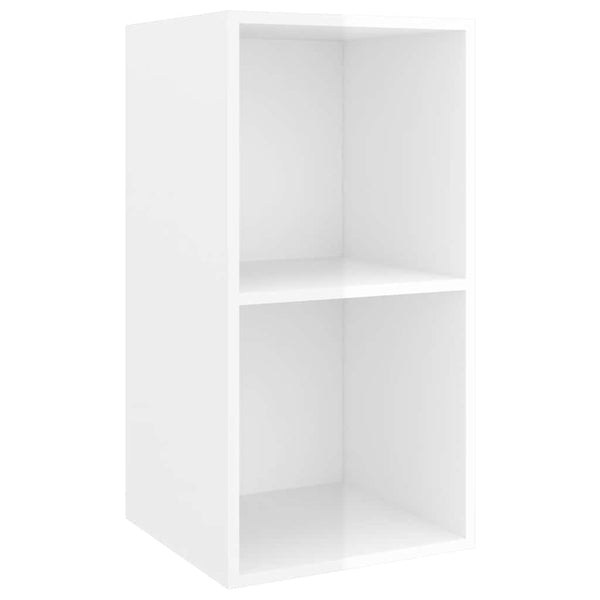 5-tlg. TV-Schrank-Set Hochglanz-Weiß Holzwerkstoff