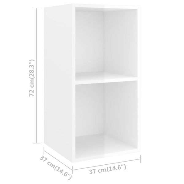 5-tlg. TV-Schrank-Set Hochglanz-Weiß Holzwerkstoff