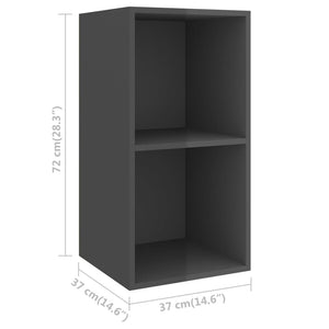 5-tlg. TV-Schrank-Set Hochglanz-Grau Holzwerkstoff