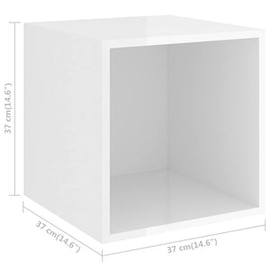 5-tlg. TV-Schrank-Set Hochglanz-Weiß Holzwerkstoff