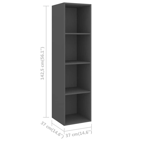 5-tlg. TV-Schrank-Set Grau Holzwerkstoff