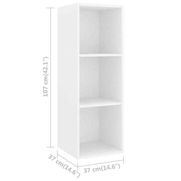 2-tlg. TV-Schrank-Set Weiß Holzwerkstoff