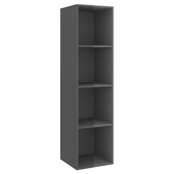 4-tlg. TV-Schrank-Set Hochglanz-Grau Holzwerkstoff