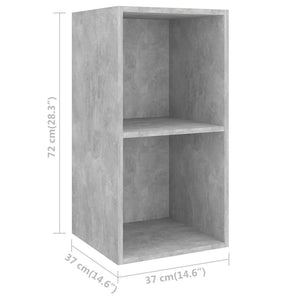 vidaXL Meubles TV muraux 4 pcs Gris béton Aggloméré