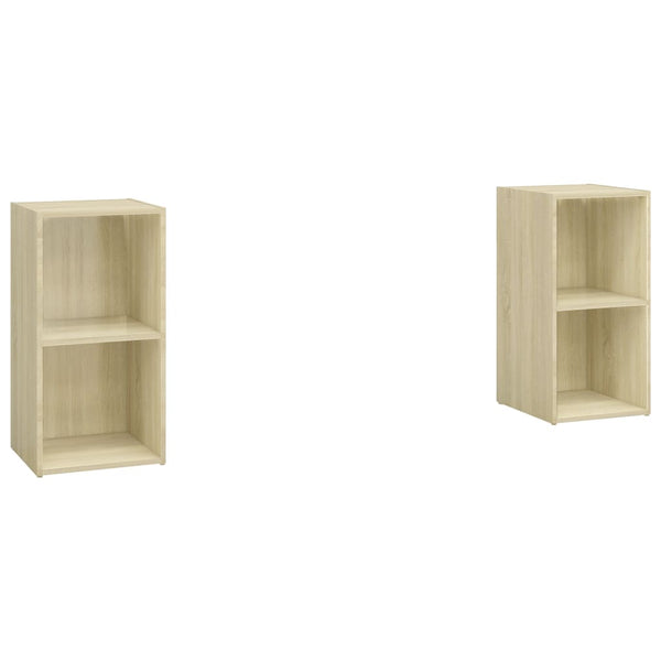 TV-Schränke 2 Stk. Sonoma-Eiche 72x35x36,5 cm Holzwerkstoff