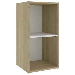 TV-Schränke 2 Stk. Weiß Sonoma-Eiche 72x35x36,5cm Holzwerkstoff