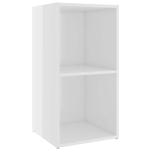 TV-Schränke 2 Stk. Hochglanz-Weiß 72x35x36,5 cm Holzwerkstoff