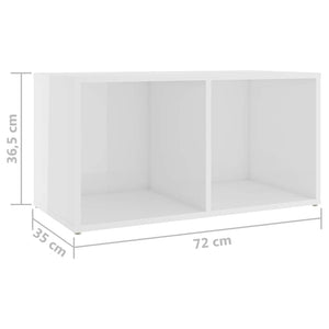 TV-Schränke 2 Stk. Hochglanz-Weiß 72x35x36,5 cm Holzwerkstoff