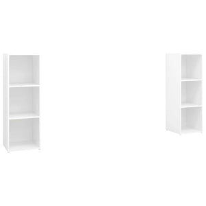 TV-Schränke 2 Stk. Weiß 107x35x37 cm Holzwerkstoff