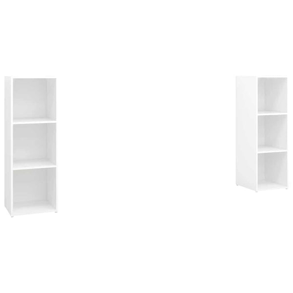 TV-Schränke 2 Stk. Weiß 107x35x37 cm Holzwerkstoff