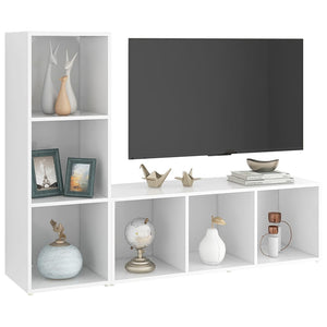 TV-Schränke 2 Stk. Weiß 107x35x37 cm Holzwerkstoff