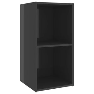 vidaXL Meubles TV 2 pcs Gris brillant 72x35x36,5 cm Bois d'ingénierie