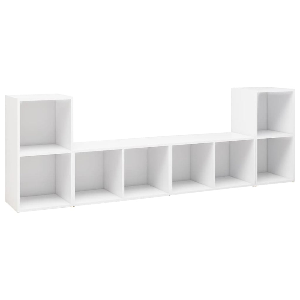TV-Schränke 4 Stk. Weiß 72x35x36,5 cm Holzwerkstoff