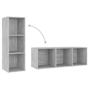 vidaXL Meubles TV 4 pcs Gris béton 107x35x37 cm Bois d'ingénierie