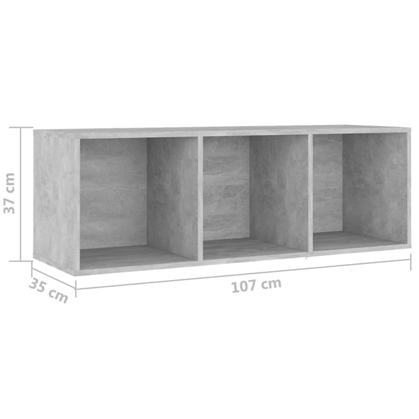vidaXL Meubles TV 4 pcs Gris béton 107x35x37 cm Bois d'ingénierie