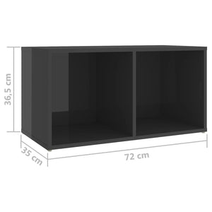 6-tlg. TV-Schrank-Set Hochglanz-Grau Holzwerkstoff
