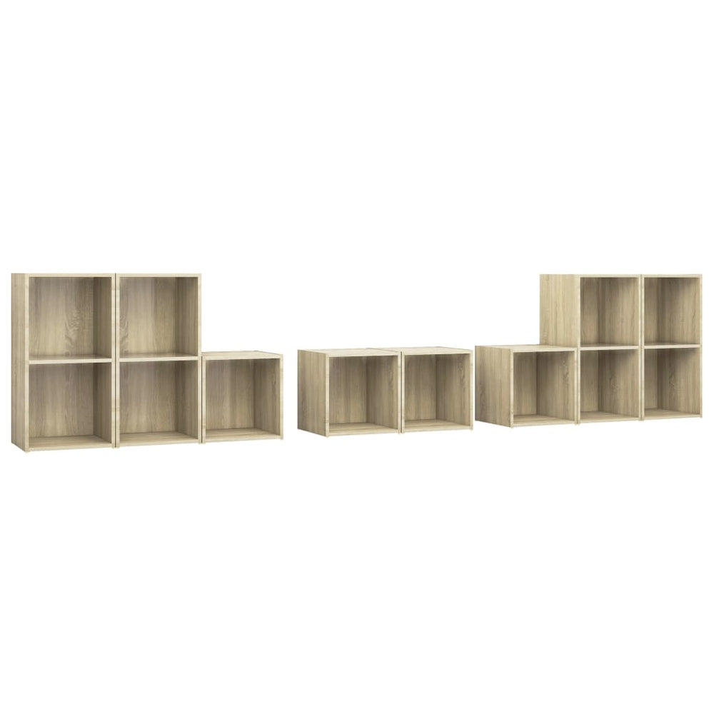 8-tlg. TV-Schrank-Set Sonoma-Eiche Holzwerkstoff