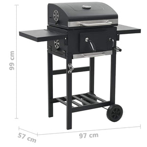3-in-1 Outdoor-Pizzaofen & Grill Schwarz