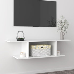 Weiße TV-Wandkonsole 103 cm