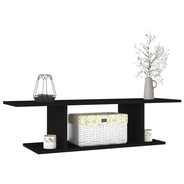 Schwarzer TV-Wandschrank 103 cm