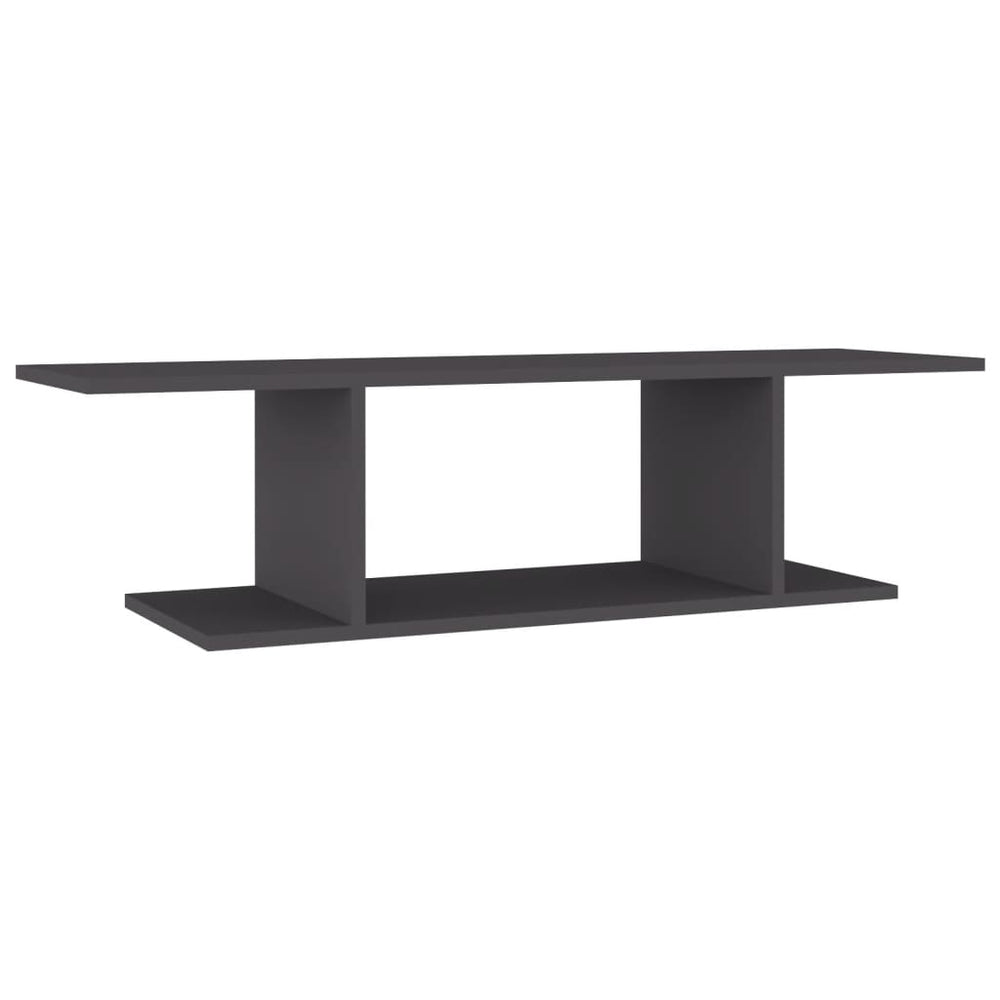 vidaXL Meuble TV mural gris 103x30x26,5 cm